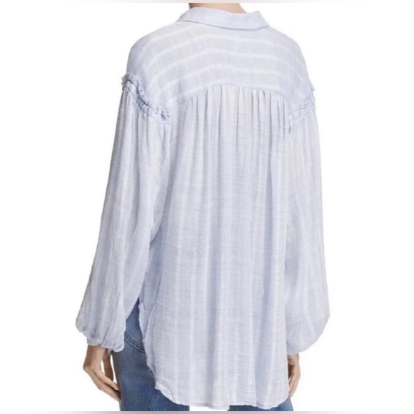 Free People Headed To the Highlands Gauze Button Down Top - Picture 2 of 7